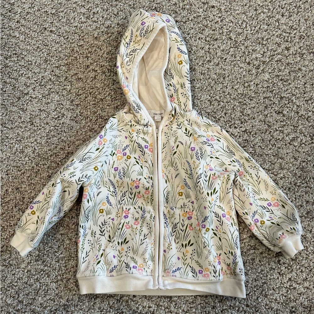 Angel Dear Cream Floral Hoodie